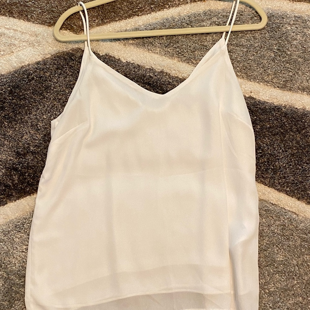 Super flowy and cute white tank
